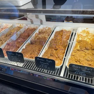 a variety of different types of meat