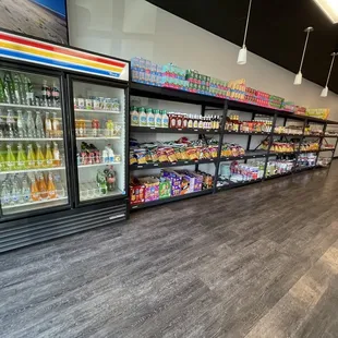 the refrigerated section of a grocery store