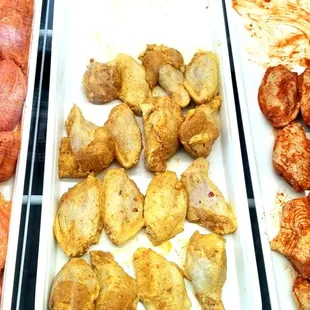 Tandoori, lemon masala and peri-peri wings
