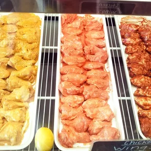 Fresh chicken marinated wings