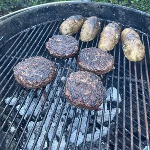 Fresh filet patties. Low and Slow Grilling