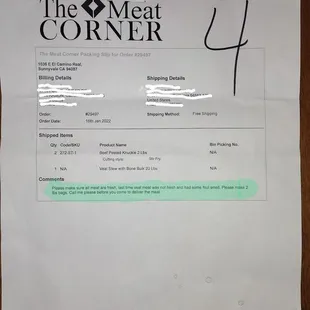 On my order it is clearly shows these requests.