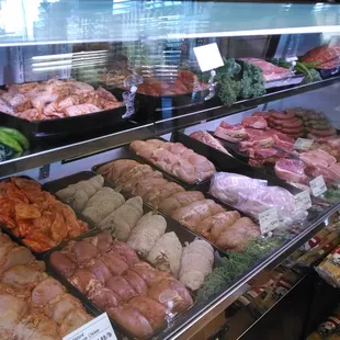 All natural chicken, turkey and pork