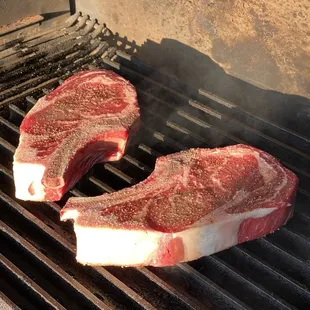 Butcher cut bone in ribeyes!