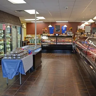 a variety of meats on display