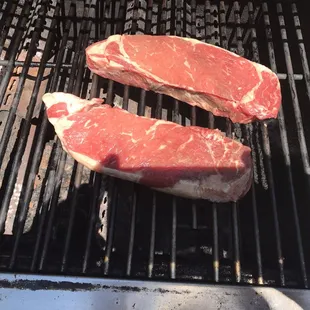 strip steaks