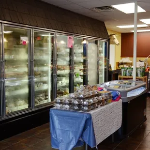 a variety of foods on display