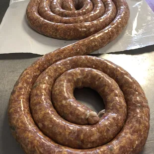 Homemade rope sausage