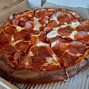 Double pepperoni and cheese.
