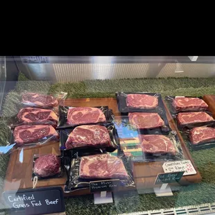  display of beef