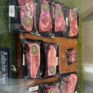  display of beef