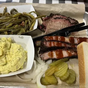 2 meat plate-brisket and ribs 12.6.23