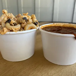 Gouda Mac Salad &amp; Elk Chili