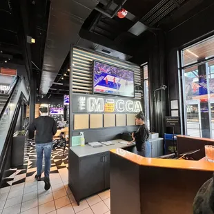 a man standing at the counter