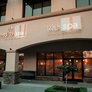 Entrance to The Medical Spa, The Spa &amp; Hungry Hair Salon in Fig Garden Village