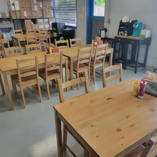 Indoor dining at The Mediterranean Chef.  They also have outdoor dining as well.