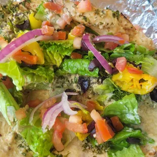 Falafel wrap with EXTRA VEGGIES (special request)