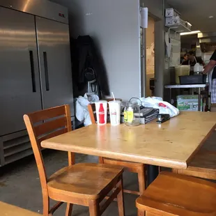 Only 6 tables and one was being used as a desk. What the heck?