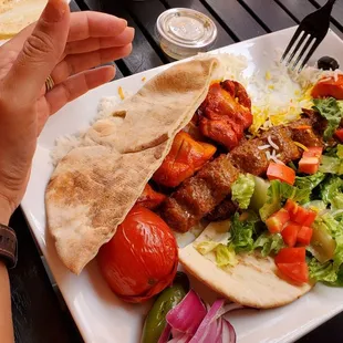 Combo plate, but with salad.