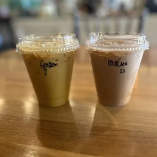 Golden latte and Mocha Latte