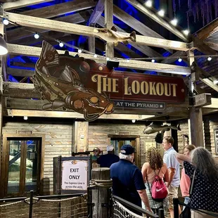 There was a 10 minute wait to take the elevators to the top of the pyramid. It's $8 per person.