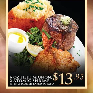 Monday Steak &amp; Shrimp Special