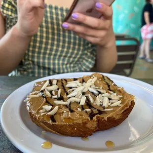 Peanut Butter and Syrup Toast