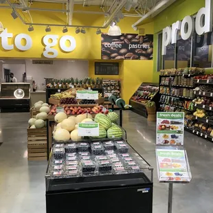 the produce section of a grocery store