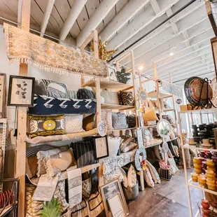 a wide variety of items in a store