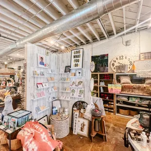 the interior of a craft shop