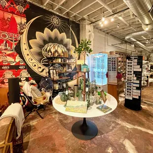 the interior of the store