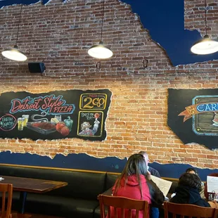 Very interesting historical themed decor and walls.