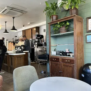 Interior seating area.