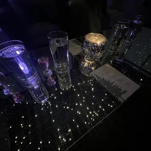 Table set up when we sat down