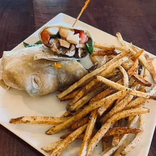 Caprese Wrap with House Fries