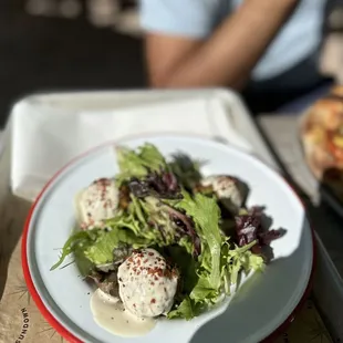 a plate of food on a table