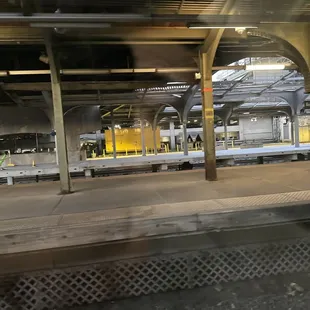 a train pulling into a station