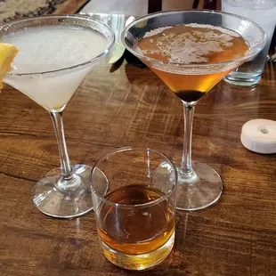 Lemon Drop,  Blue Note Bourbon, Manhattan