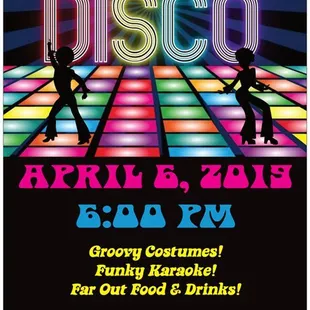 Disco Karaoke Party, April 6, 2019.