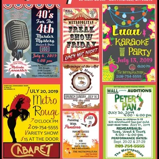 Events at the Metropolitan in July 2019.