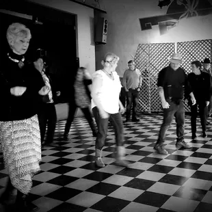 Line dancing with Laura