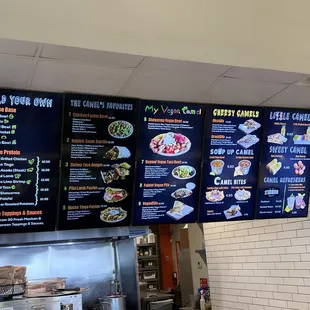 menus on the wall