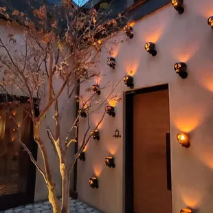 The foyer space to the bathrooms