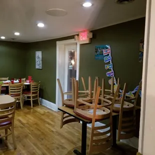 the dining area