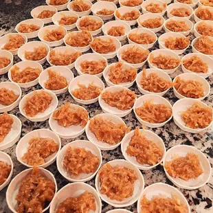 Mrs. Jane's homemade coconut candy. Gotta try it after your dinner. Served at the register!