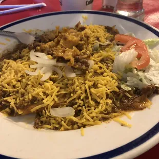 Enchiladas w/ Chilli