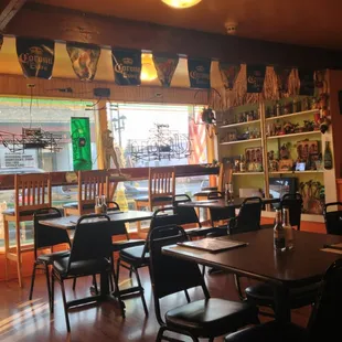 Current dining area, bright and colorful (before the upcoming move)