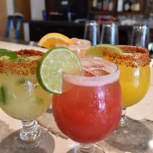 We only use organic purees, fresh fruits and juices to make the best margaritas.