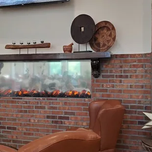 Exquisite indoor fireplace to warm your heart...