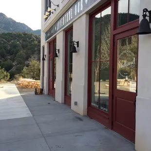 Front door of The Midland Stop